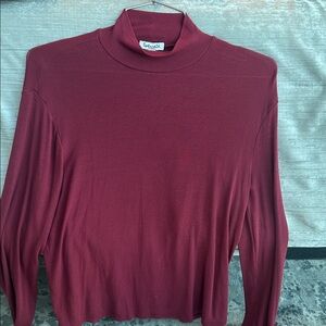 Splendid Ribbed Mock Turtle Neck